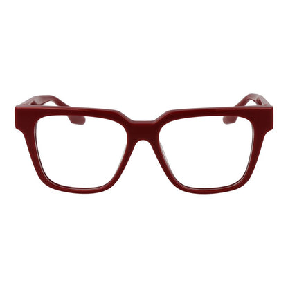 Trussardi Red Acetate Glasses (Frames) for women in full-rim square style with demo lenses, red acetate frame, no filter or protection.