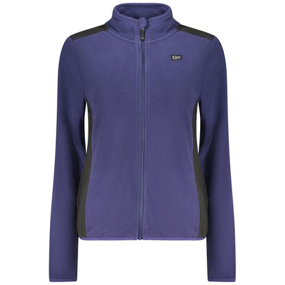 Norway 1963 Blue Polyester Sweatshirt with long sleeves, contrasting details, and zip closure.