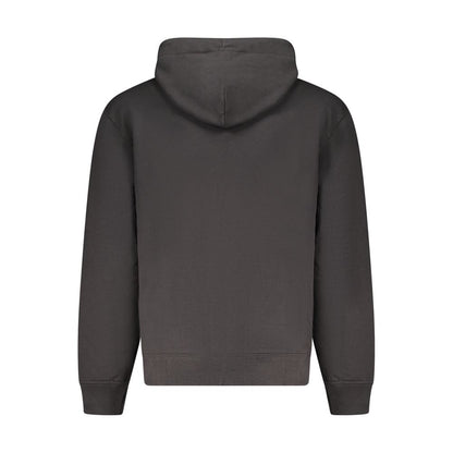 Calvin Klein Black Cotton Men Sweater Hoodie