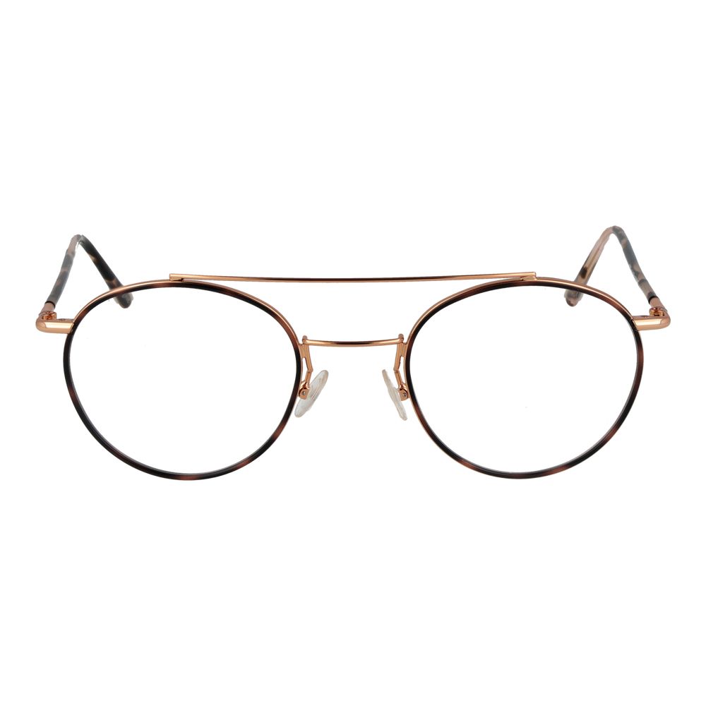 Andy Wolf Rose Gold Metal Glasses (Frames) unisex aviator style with full-rim design and demo lenses.