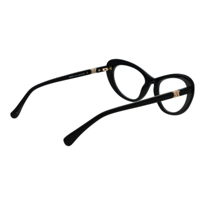 Max Mara Black Plastic Glasses (Frames) with butterfly style and full-rim black plastic frame for women.