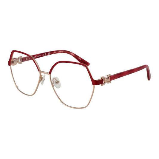Marciano by Guess Red Metal Glasses (Frames) for women, full-rim square style, red metal frame, demo lenses, includes branded case.