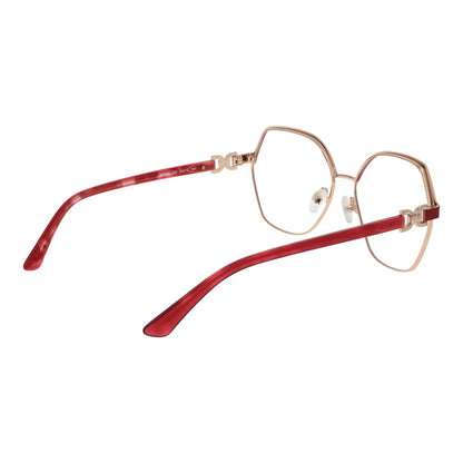 Marciano by Guess Red Metal Glasses (Frames) square full-rim design for women with demo lenses and branded case.