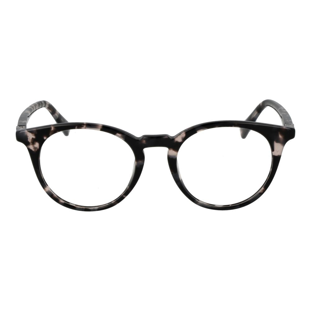 Guess Black Acetate Glasses (Frames) - Unisex full-rim black acetate round frames with demo lenses and spring hinge
