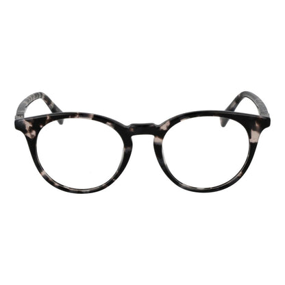 Guess Black Acetate Glasses (Frames) - Unisex full-rim black acetate round frames with demo lenses and spring hinge
