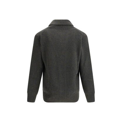 Brooksfield Bicolor Fleece Wool Cardigan