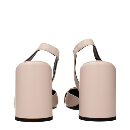 Versace Pink Leather High Heel Pumps