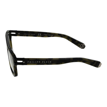 Philipp Plein Green Titanium Glasses (Frames) side view showing brand logo and arm design