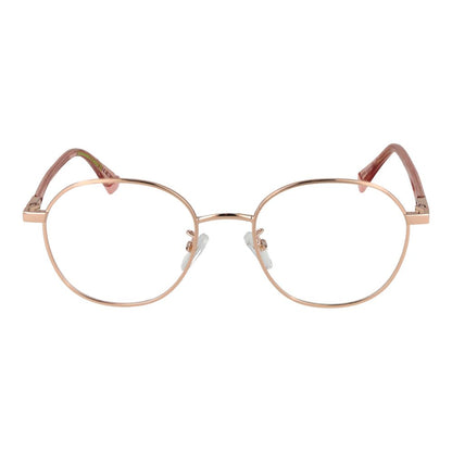 Polaroid Rose Gold Metal Glasses (Frames) unisex full-rim metal rose gold panto style with demo lenses, size 51-19-145 mm