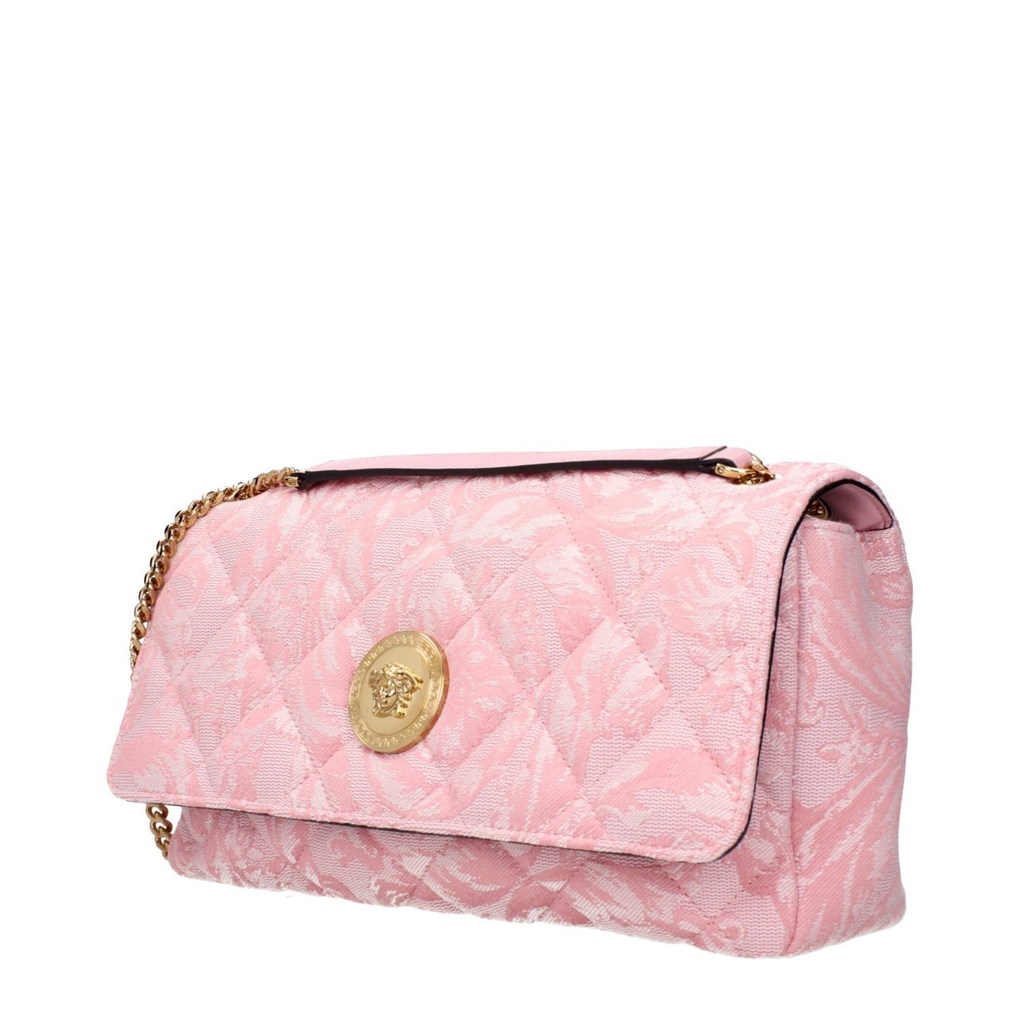 Versace Pink Fabric Shoulder Bag 1728,75667636384,Bags,New with tags,Pink,Shoulder Bags - Bags,Versace,Women