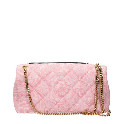 Versace Pink Fabric Shoulder Bag 1728,75667636384,Bags,New with tags,Pink,Shoulder Bags - Bags,Versace,Women