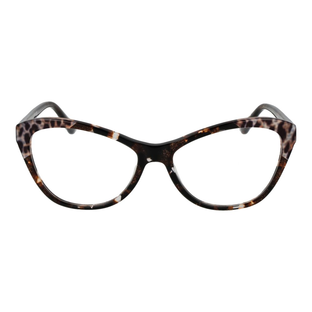 Alt Tag: Guess Brown Acetate Glasses (Frames), full-rim cat eye style for women, durable acetate material, demo lenses included.
