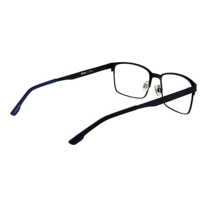 Spy Blue Plastic Glasses (Frames) in full rim unisex design with blue plastic frame and demo lenses, stylish rectangular shape.
