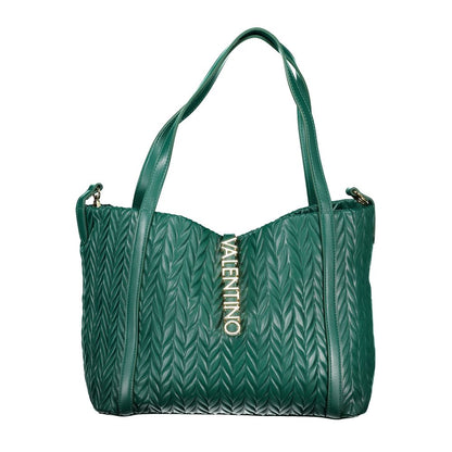 Mario Valentino Green Polyethylene Handbag with contrasting details and protective feet.