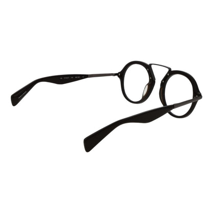 Yohji Yamamoto Brown Plastic Glasses (Frames) in full-rim round style, suitable for men, frame width 145mm, temples length 140mm.