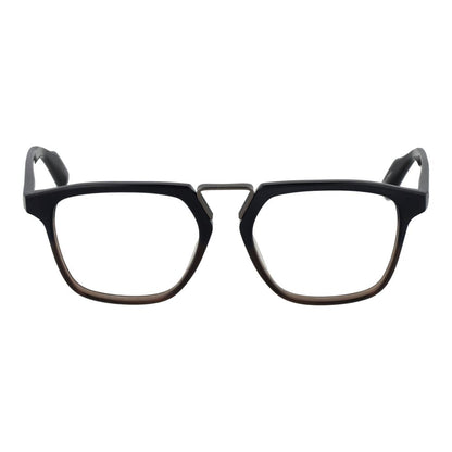 Yohji Yamamoto Black Plastic Glasses (Frames) in full-rim rectangle style for men, 53-17-148, includes branded soft case.