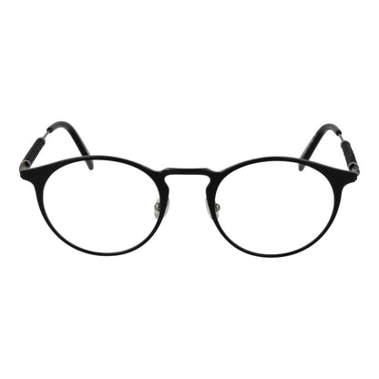 Alt Tag: Tod's Black Metal Glasses (Frames), men's black full-rim metal frame panto style, includes branded case, size 50-22-145.