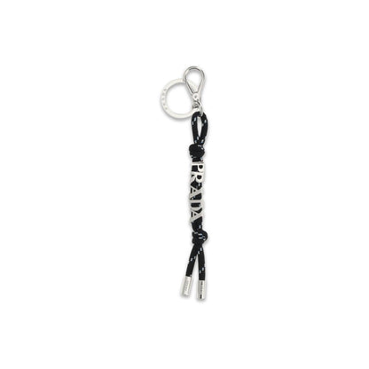 Prada Black Stainless Steel Keychain