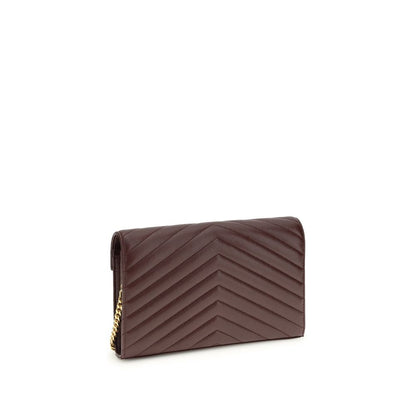 Saint Laurent Bordeaux Calf Leather Bos Taurus Wallet