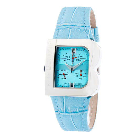 Laura Biagiotti Blue Leather Dress Watch 1728,67434610848,Accessories,Blue,Dress Watches - Watches - Accessories,Laura Biagiotti,New with tags,Watches - Accessories,Women