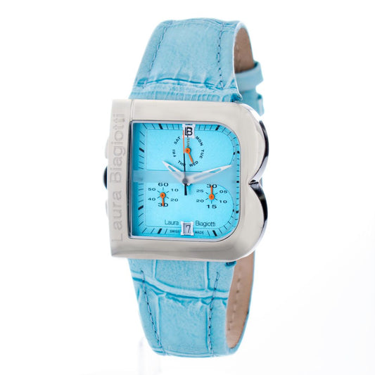 Laura Biagiotti Blue Leather Dress Watch 1728,67434610848,Accessories,Blue,Dress Watches - Watches - Accessories,Laura Biagiotti,New with tags,Watches - Accessories,Women