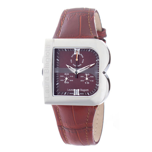 Laura Biagiotti Brown Leather Dress Watch 1728,67434610848,Accessories,Brown,Dress Watches - Watches - Accessories,Laura Biagiotti,New with tags,Watches - Accessories,Women