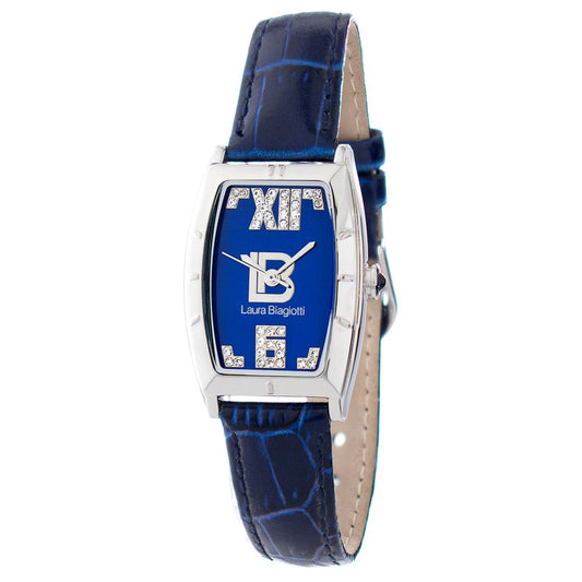 Laura Biagiotti Blue Leather Dress Watch 1728,67434610848,Accessories,Blue,Dress Watches - Watches - Accessories,Laura Biagiotti,New with tags,Watches - Accessories,Women