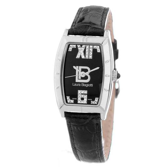Laura Biagiotti Black Leather Dress Watch 1728,67434610848,Accessories,Black,Dress Watches - Watches - Accessories,Laura Biagiotti,New with tags,Watches - Accessories,Women