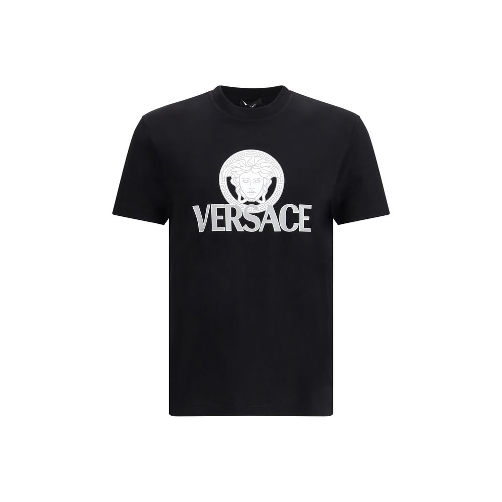 Versace Black Cotton T-Shirt 1728,72470364320,Black,Clothing,L,M,Men,New with tags,S,T-Shirts - Clothing,Versace,XL