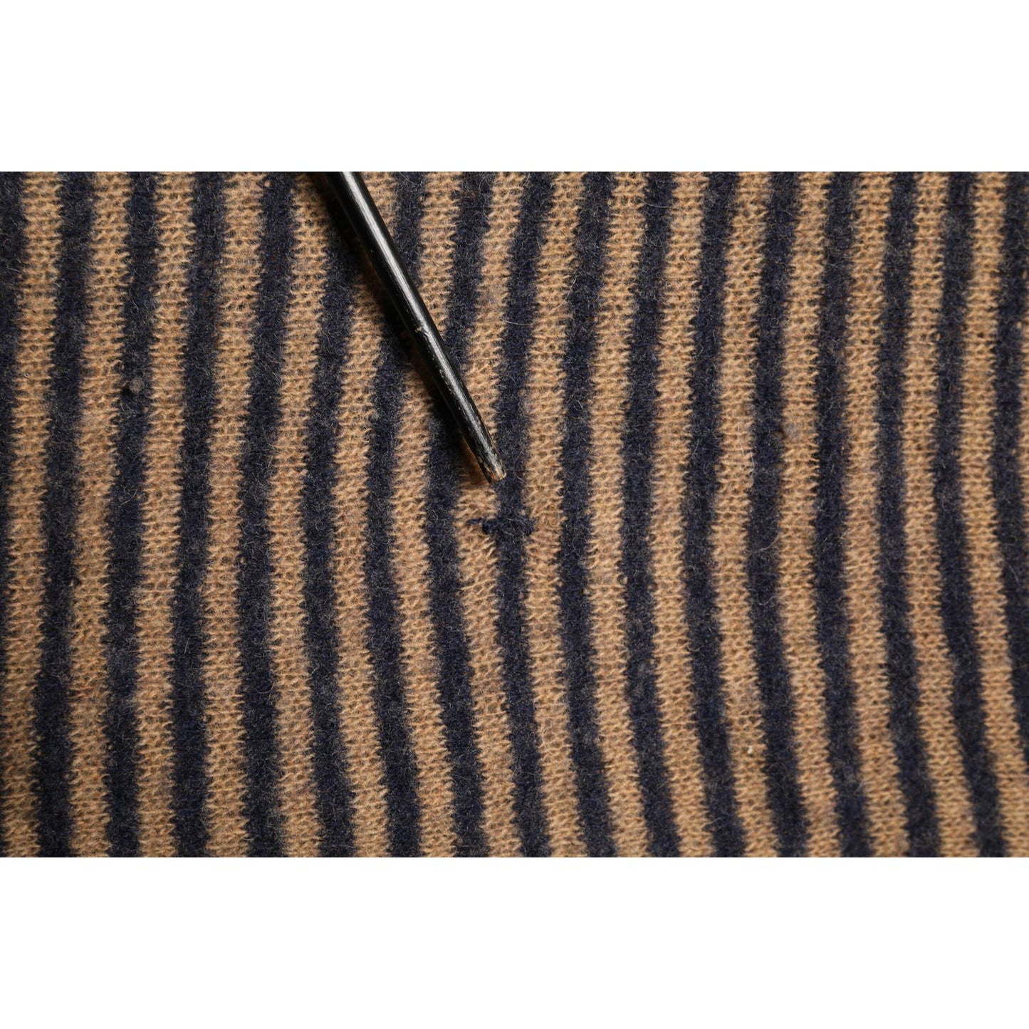 Daniele Alessandrini Brown Black Stripes Wool Crew Neck Pullover Sweater