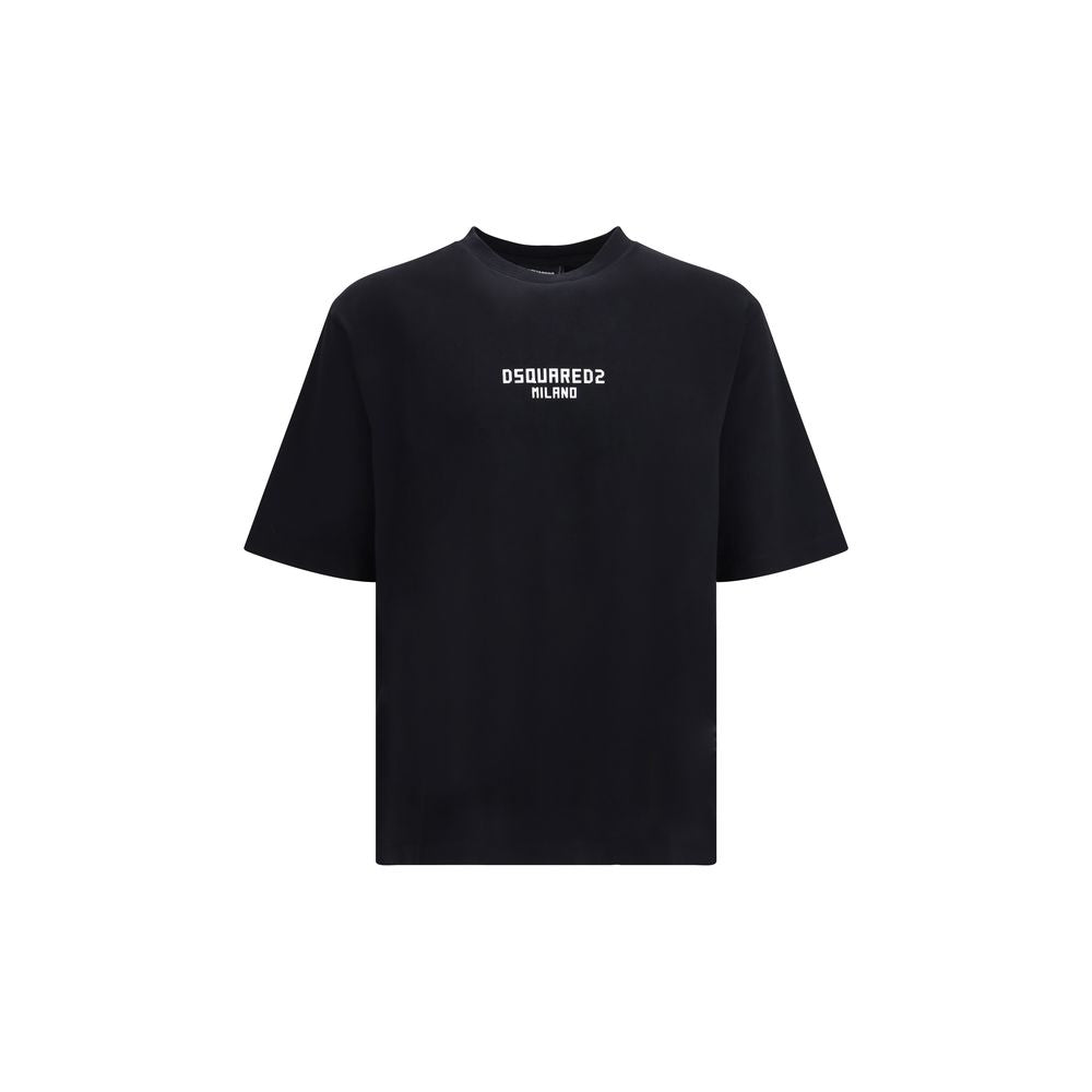 Dsquared² Black Cotton T-Shirt 1728,72470364320,Black,Clothing,Dsquared²,L,M,Men,New with tags,S,T-Shirts - Clothing,XL