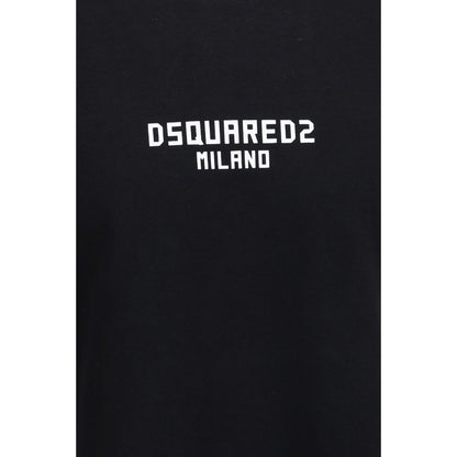 Dsquared² Black Cotton T-Shirt 1728,72470364320,Black,Clothing,Dsquared²,L,M,Men,New with tags,S,T-Shirts - Clothing,XL