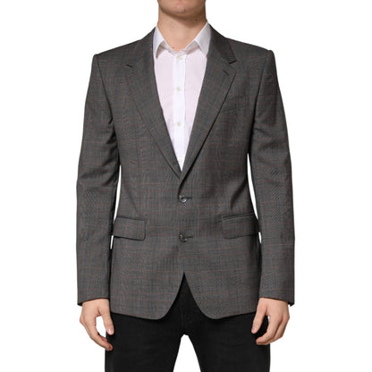 Dolce & Gabbana Gray Wool Single Breasted 2 Button Blazer