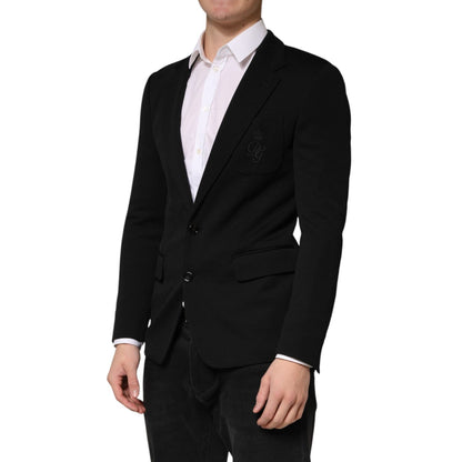 Dolce & Gabbana Black Wool Single Breasted 2 Button Blazer