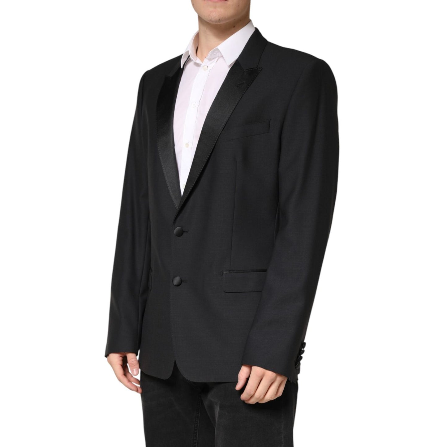 Dolce & Gabbana Black MARTINI Single Breasted Jacket Blazer
