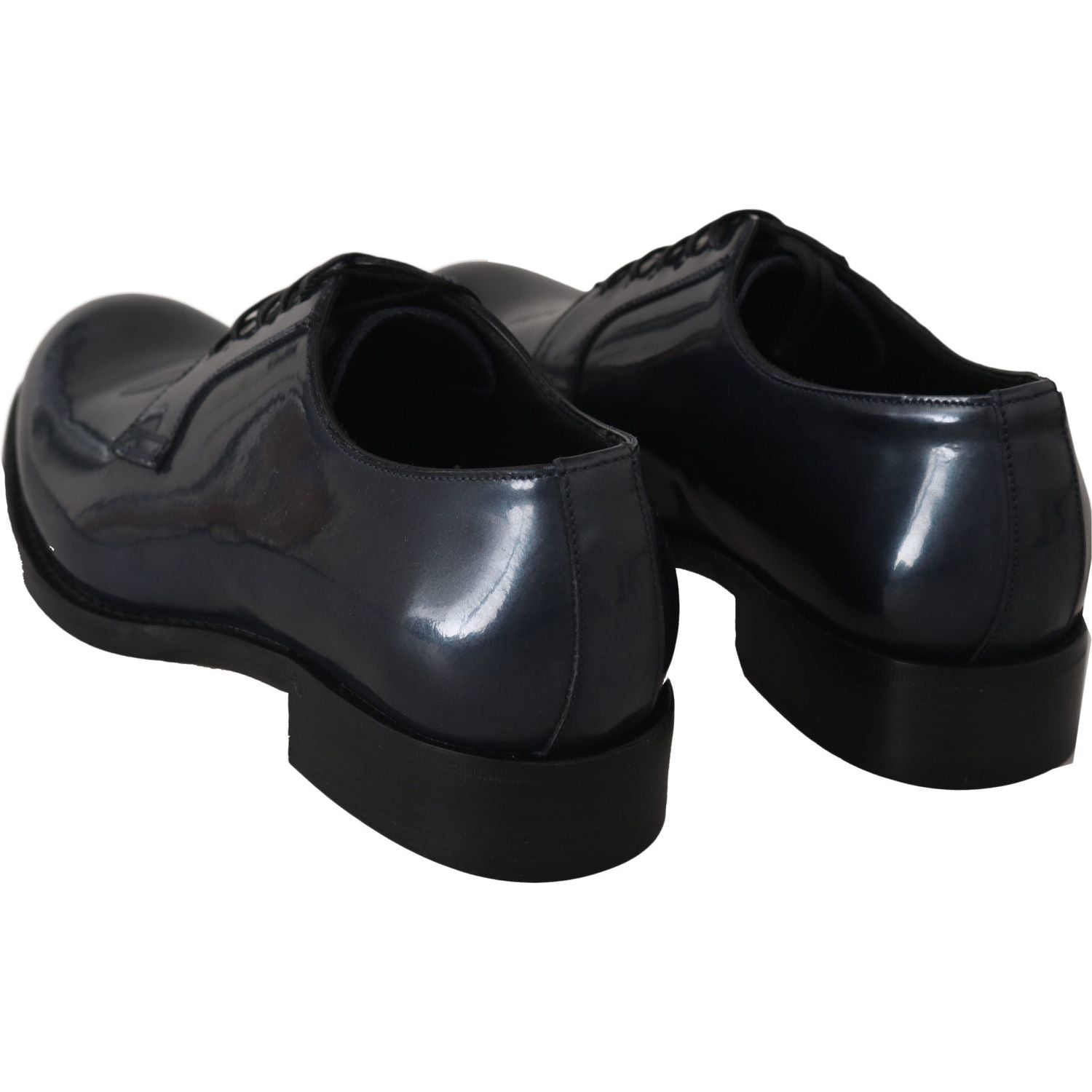 حذاء ديربي أنيق من الجلد باللون الأزرق من دولتشي آند غابانا