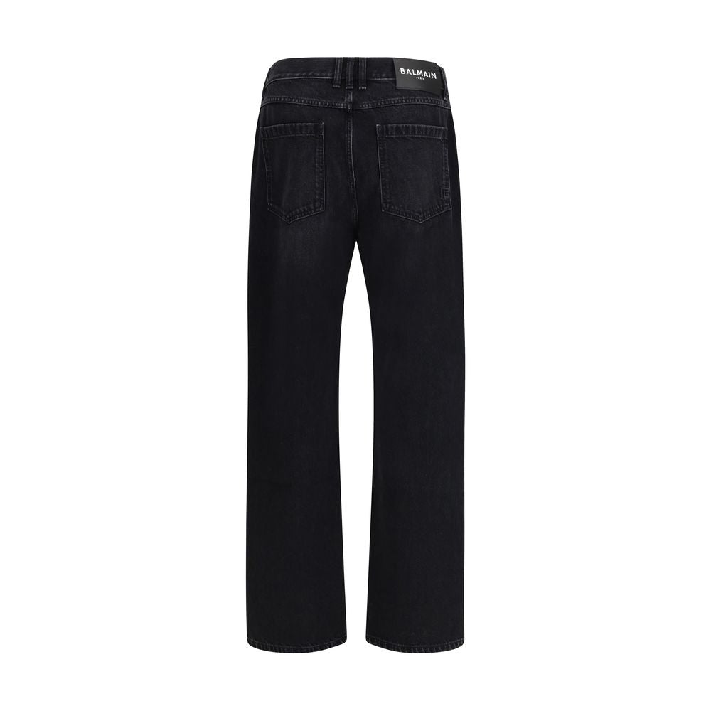 Balmain Black Cotton Jeans Denim 1728,72470364320,Balmain,Black,Clothing,Jeans Denim - Clothing,Men,New with tags,W30,W31