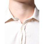 AGLINI Off White Cotton Collared Men Formal Dress Shirt TSH87119-40