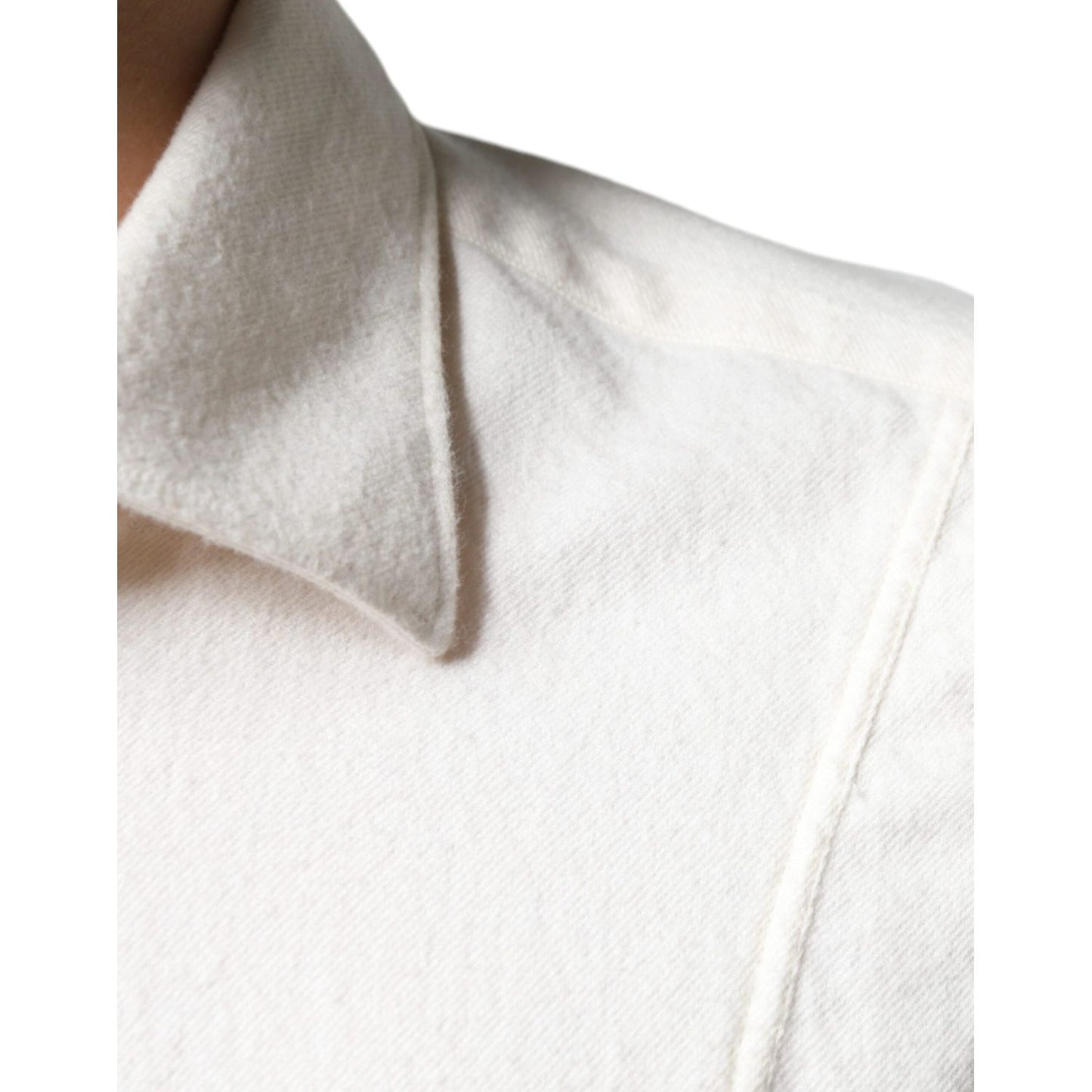 AGLINI Off White Cotton Collared Men Formal Dress Shirt TSH87119-40