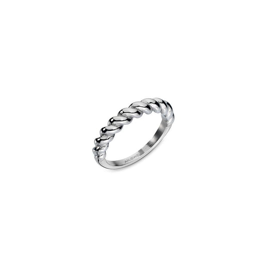AN JEWELS JEWELRY Mod. AAC.R05S-7 silver twisted band ring, elegant and stylish design, perfect for any occasion.