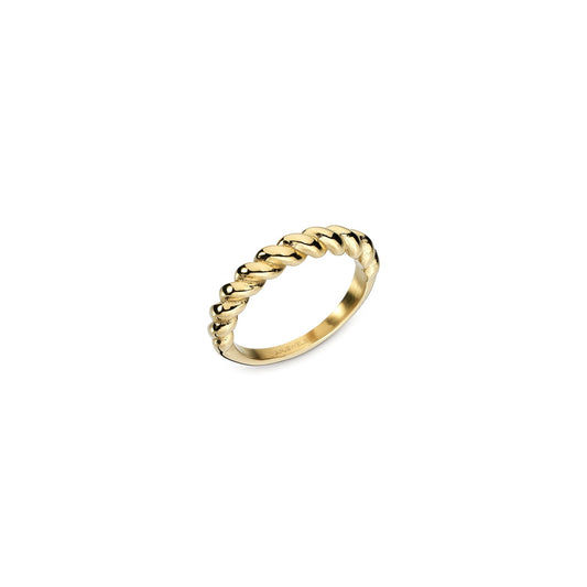 Gold twisted design ring from AN JEWELS JEWELRY Mod. AAC.R05Y-9 collection
