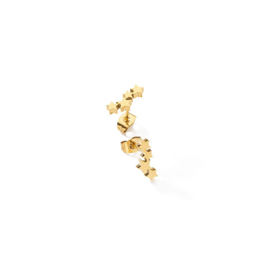 Gold star-shaped earrings by AN JEWELS JEWELRY Mod. ADC.E02Y featuring delicate design.