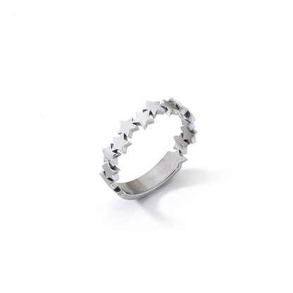 AN JEWELS JEWELRY Mod. ADC.R02S-8 silver star design ring