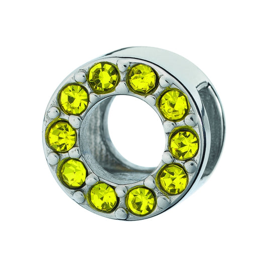AN JEWELS JEWELRY Mod. AL.DLI01YL yellow gemstone circle charm