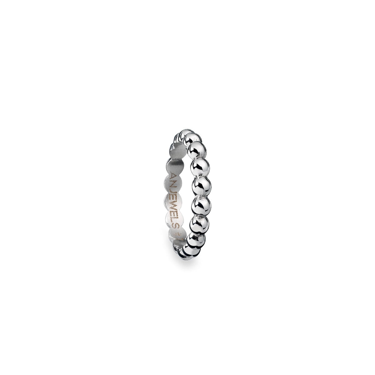 AN JEWELS JEWELRY Mod. AR.R1NS07S-9 elegant beaded silver ring