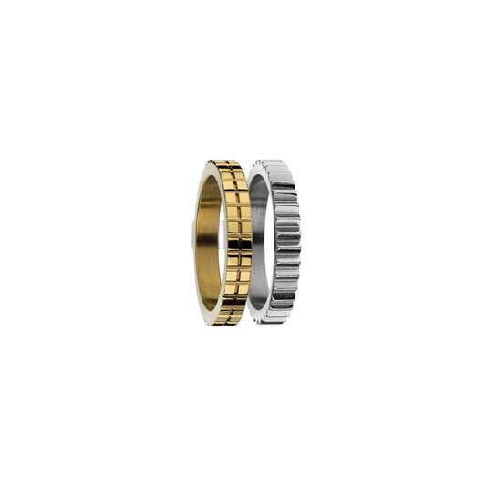 AN JEWELS JEWELRY Mod. AR.R2NS03SY-8 gold and silver rings set