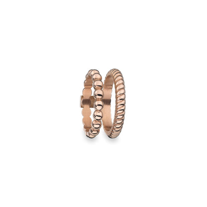 AN JEWELS JEWELRY Mod. AR.R2NS04R-8 elegant rose gold ring with textured band