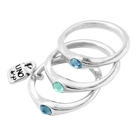 Silver rings with blue gemstones ANELLI UNO DE 50 MOD. UD_ANI0678AZUMTL12