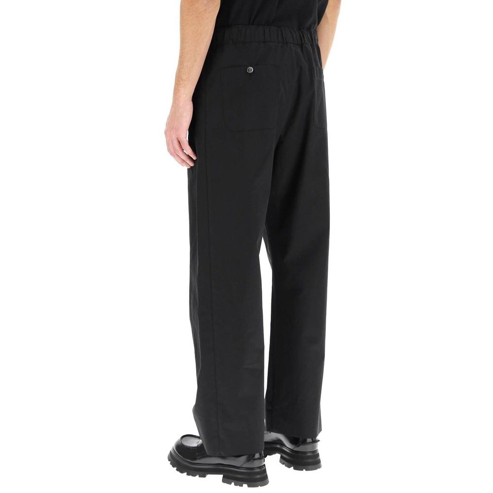 Alexander McQueen Black Cotton Casual Pants