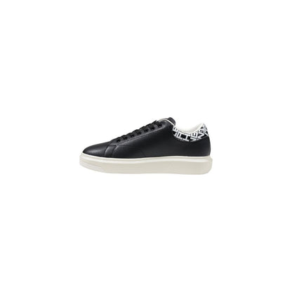 Armani Exchange Black And White Leather Low Top Sneakers